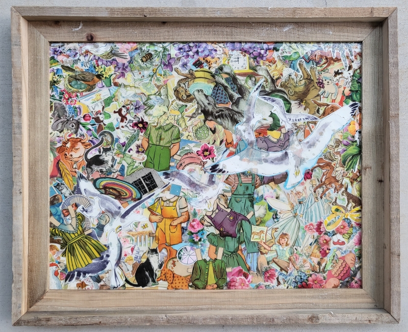 Birds and Paper Dolls by artist Janel Lionberger